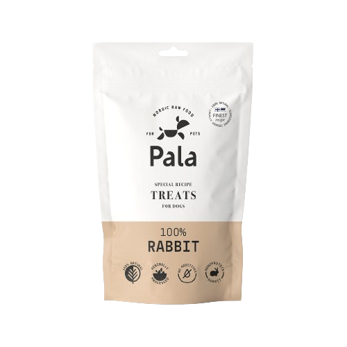 Pala - Treat - 100% Rabbit - 100g - Hund - Hundgodis - Allergivänligt hundgodis - ZOO.se