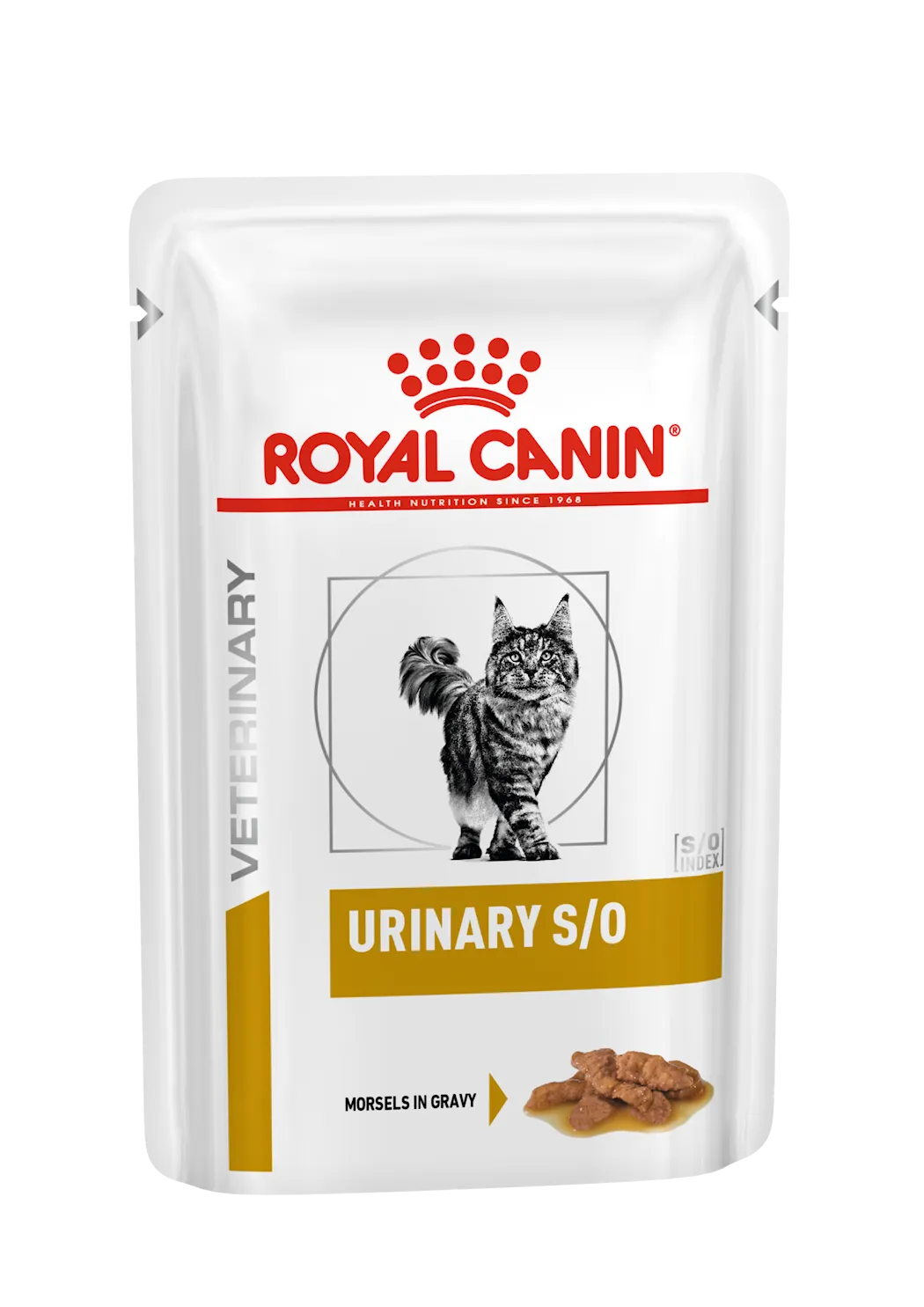 Royal Canin Veterinary Diets Cat Wet Cat Urinary S/O Morsels in Gravy 85 g x 12 stk - porsjonsposer