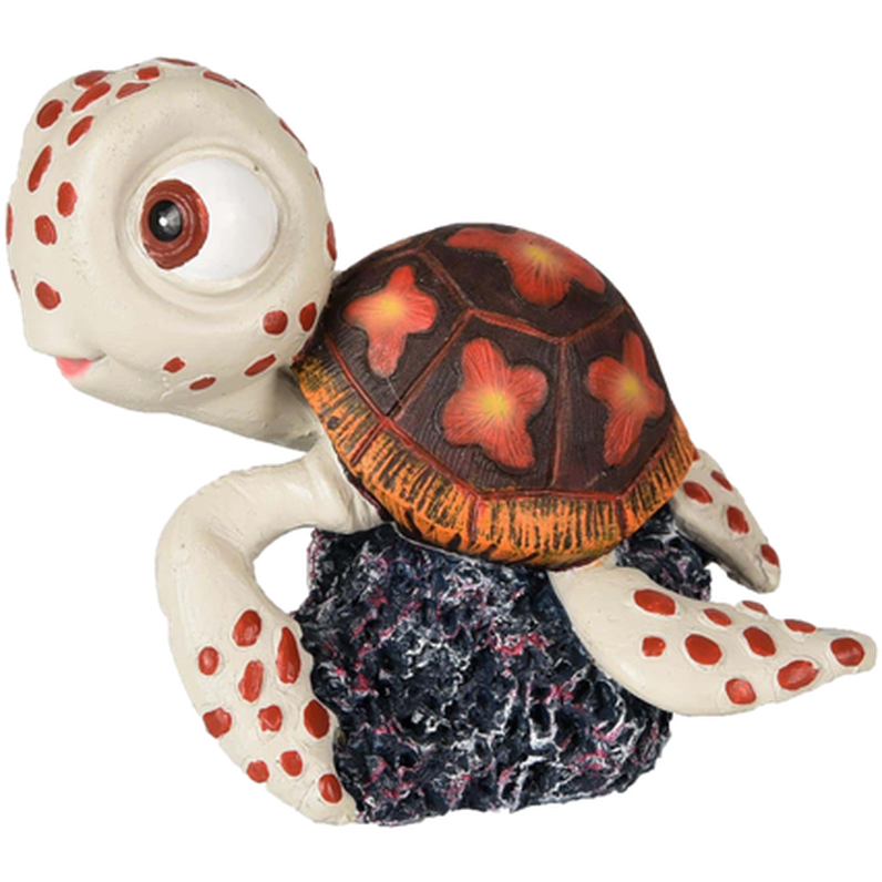 Flamingo - Aquarium Deco Leto Turtle Brown 8 x 6 x 7 cm - Akvaristik - Akvarieinredning - ZOO.se