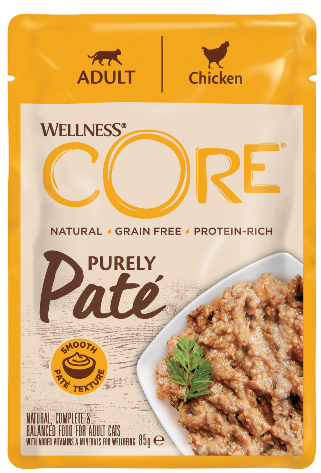 CORE Petfood - Cat purely pate, Chicken 85 g - Katt - Kattfoder & kattmat - Blötmat & våtfoder till katt - ZOO.se