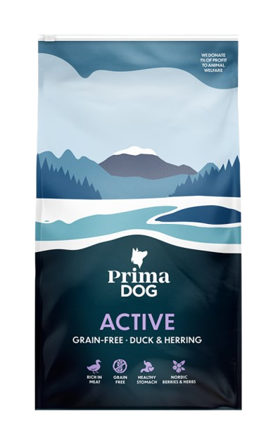 Prima Dog - Adult All Breed Active Anka & Sill 10 kg - Koirat - Koiranruoka - Kuivaruoka