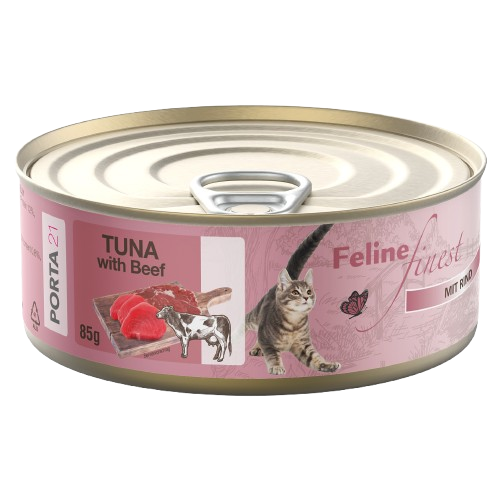 Porta21 - Feline - Tuna Beef 85 g - Katt - Kattfoder & kattmat - Blötmat & våtfoder till katt - ZOO.se