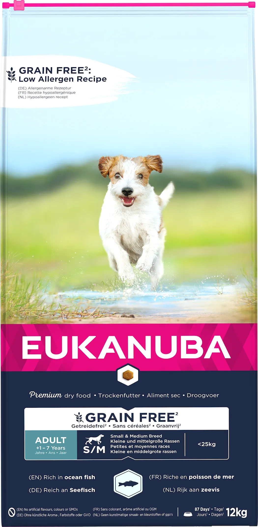 Eukanuba Dog Grain Free Adult Small/Medium Havfisk 12 kg
