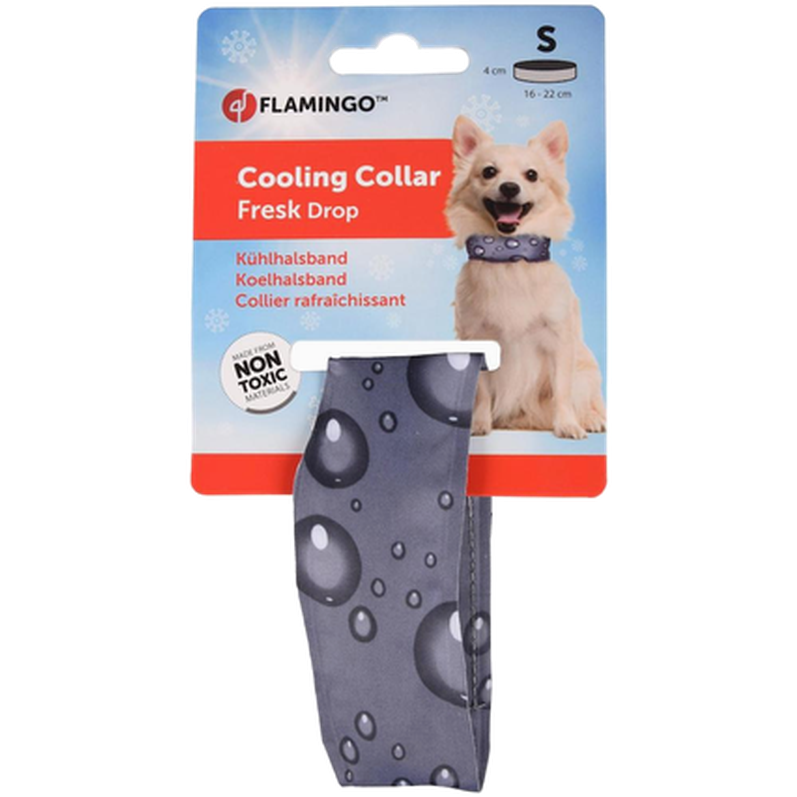 Flamingo - Cooling Collar Fresk Drop Gray 28-36 cm - Hund - Hundvård & Tillskott - ZOO.se