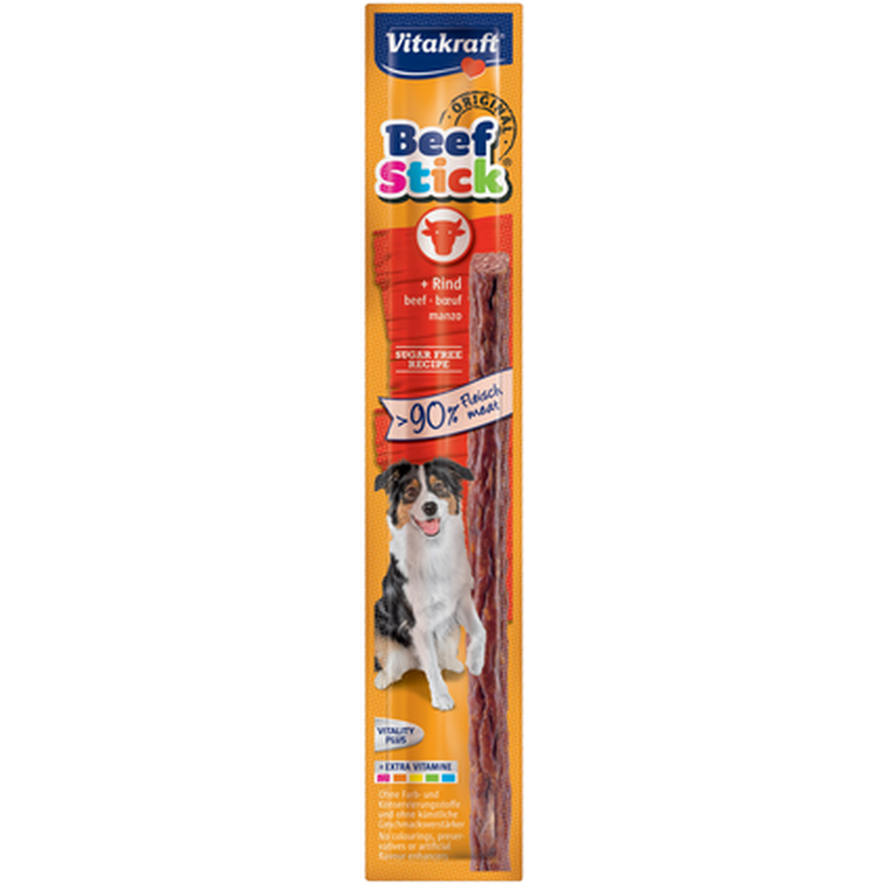 Vitakraft - Beef-Stick Salami Beef 12 g - Hund - Hundgodis - Mjuka Tuggstrips - ZOO.se