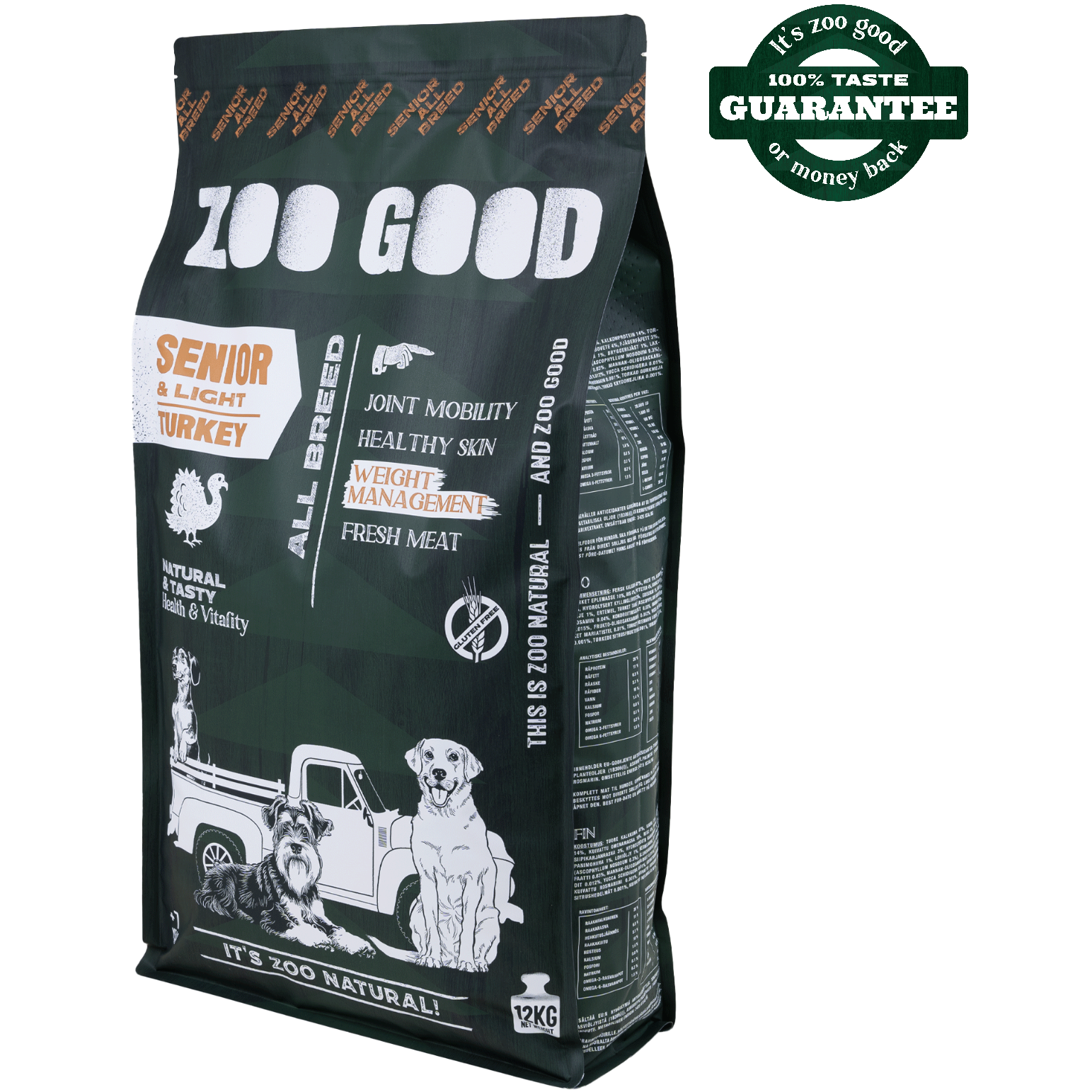 ZOO GOOD - Dog Turkey Light & Senior All Breed 12 kg - Hund - Hundmat & hundfoder - ZOO.se