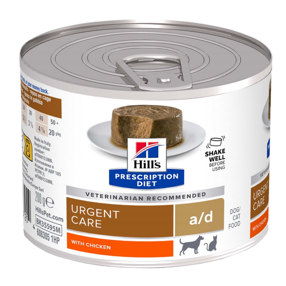Hill's Prescription Diet Dog - a/d Urgent Care Chicken Canned - Wet Dog/Cat Food 200 g - Hund - ZOO.se