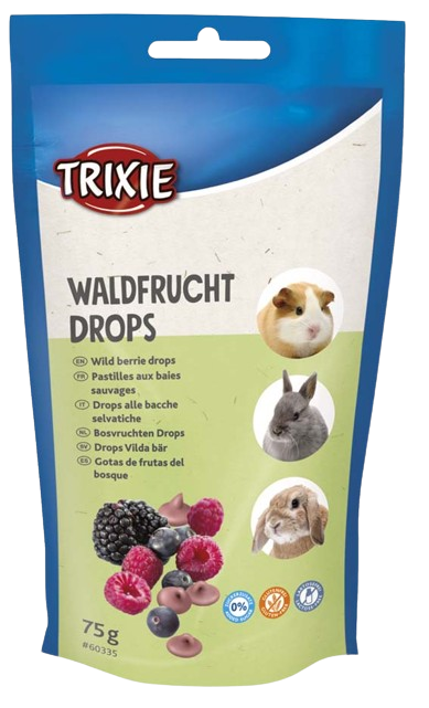 Trixie - Gnagardrops gluteeniton metsämarjoilla, 75 g - Pieneläimet - Pieneläinten lisäravinteet - Ravintolisät