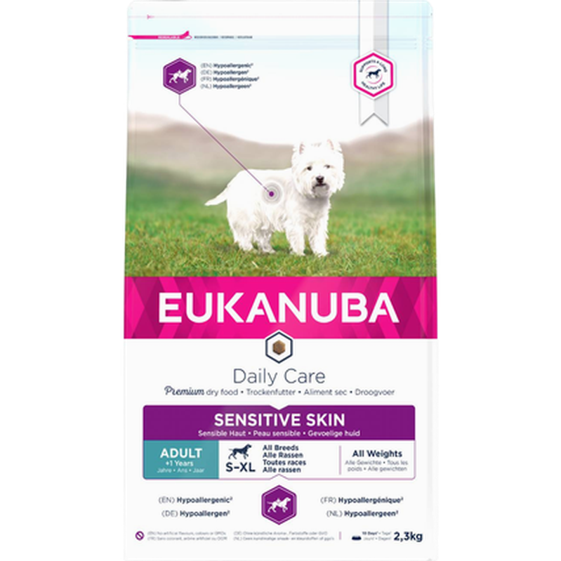 Dog Daily Care Sensitive Skin 2,3 kg - Hund - Hundmat & hundfoder - Torrfoder för hund - Eukanuba - ZOO.se