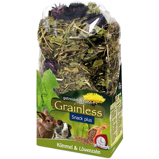 JR FARM - Grainless Plus kummin og Løvetann 100 g - Smådyr - Fôr & høy til smådyr - Høy & urter til smådyr - ZOO.no