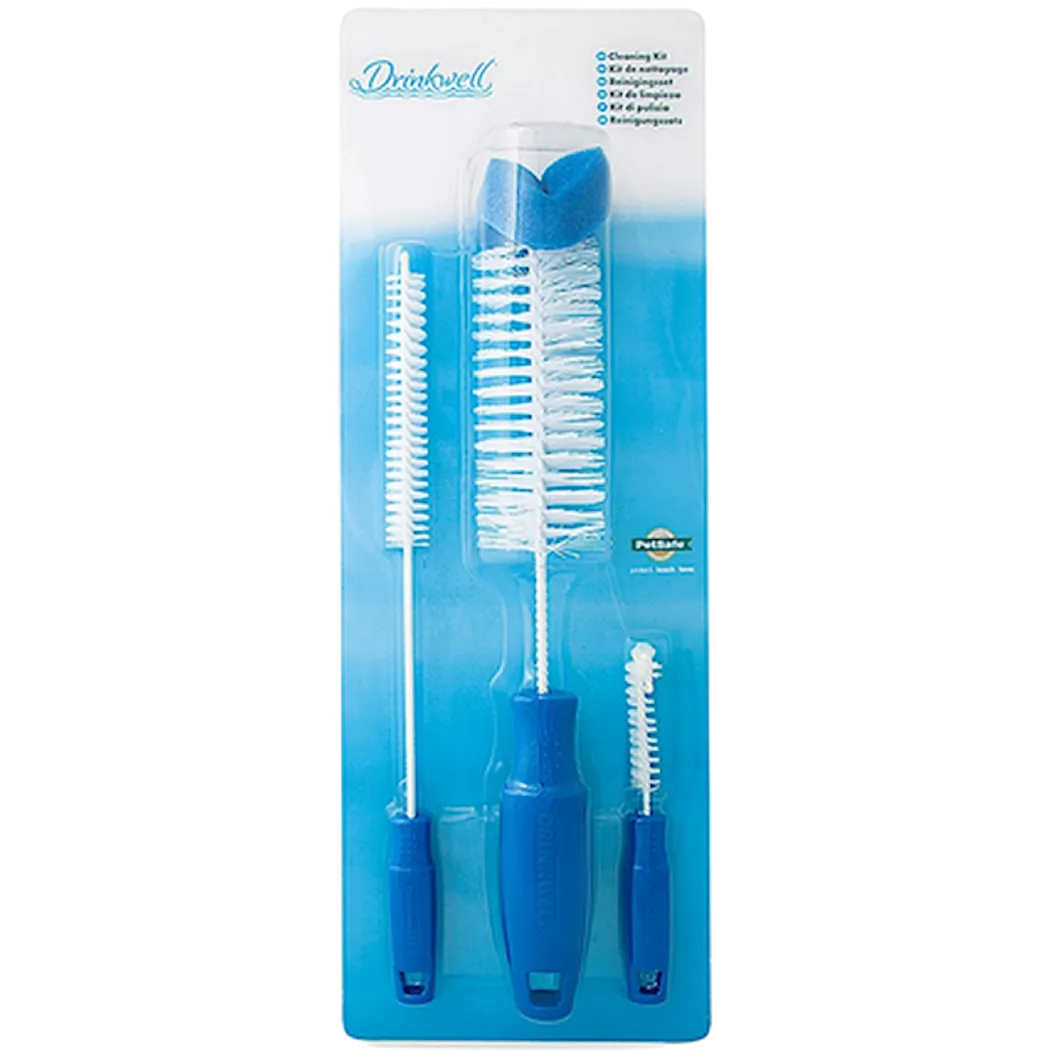 Drinkwell Pet Fountain Cleaning Kit 3 Brushes Blue 3-pack