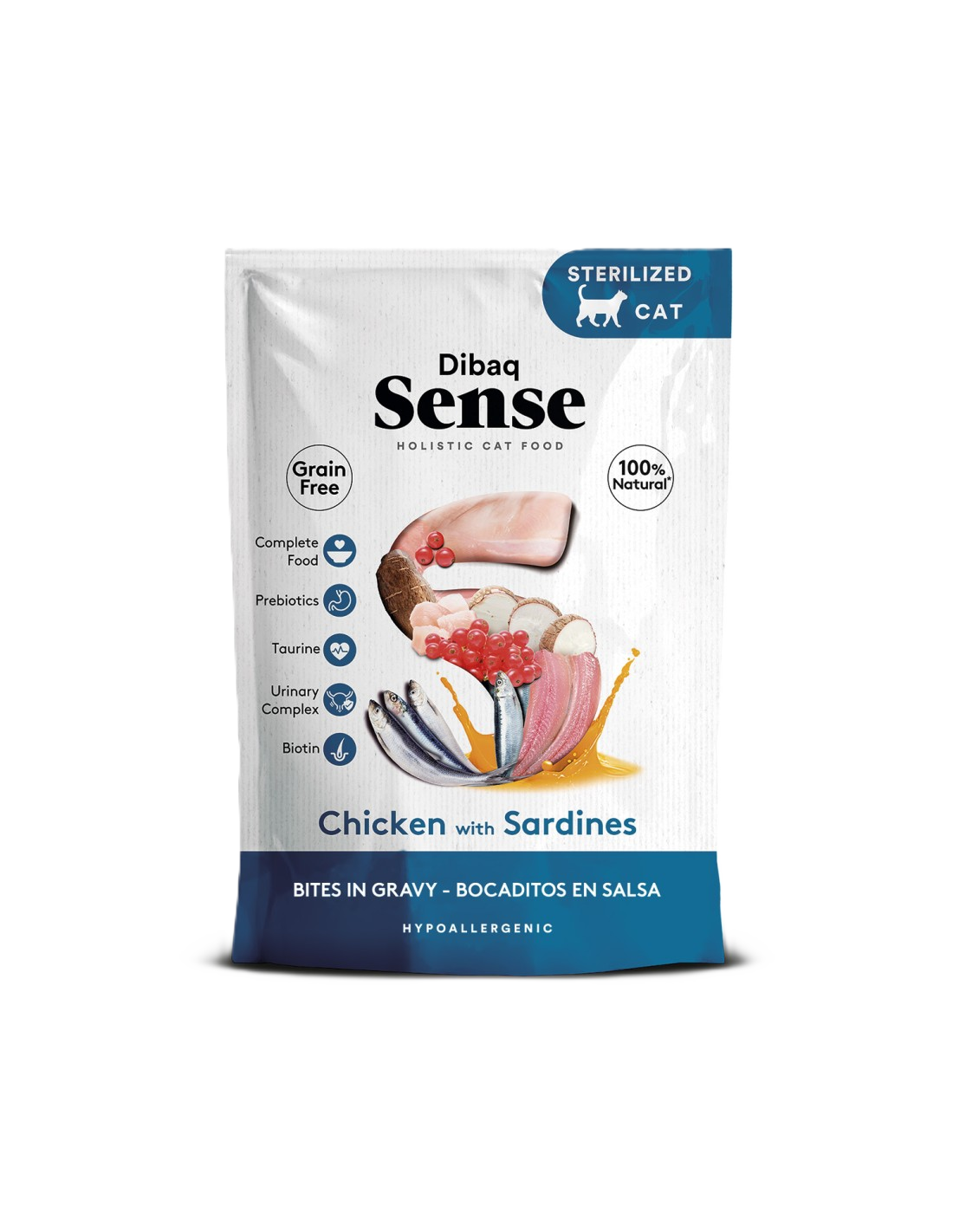 DIBAQ Cat Sense Bites Chicken With Sardines 100g