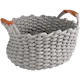 Basket Enya Round + Cushion Gray 34 x 18 cm