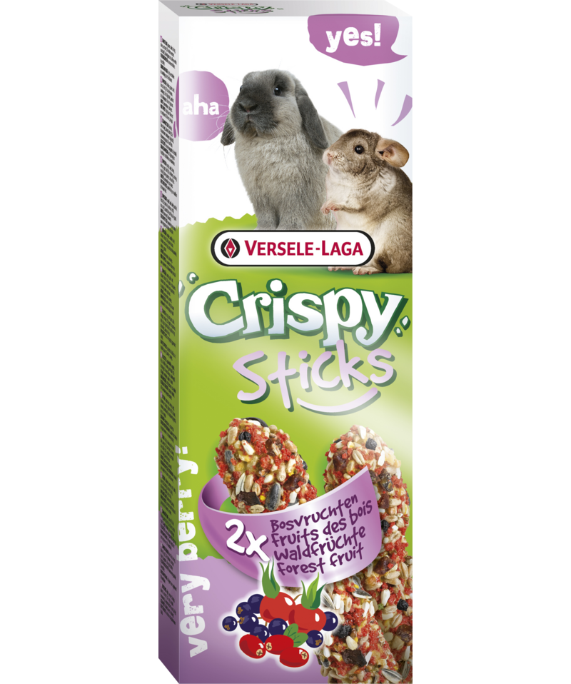 Versele-Laga - CrispySticks Rabbits-Chinchillas Forest Fruit 2-pack - Smådjur - ZOO.se