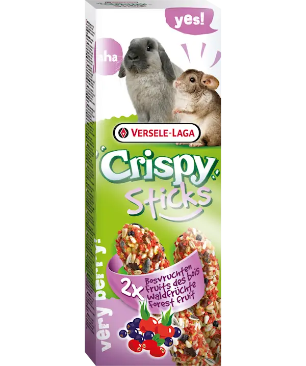 CrispySticks Kaniner-Shinchillaer Skogsfrukt 2-pk.