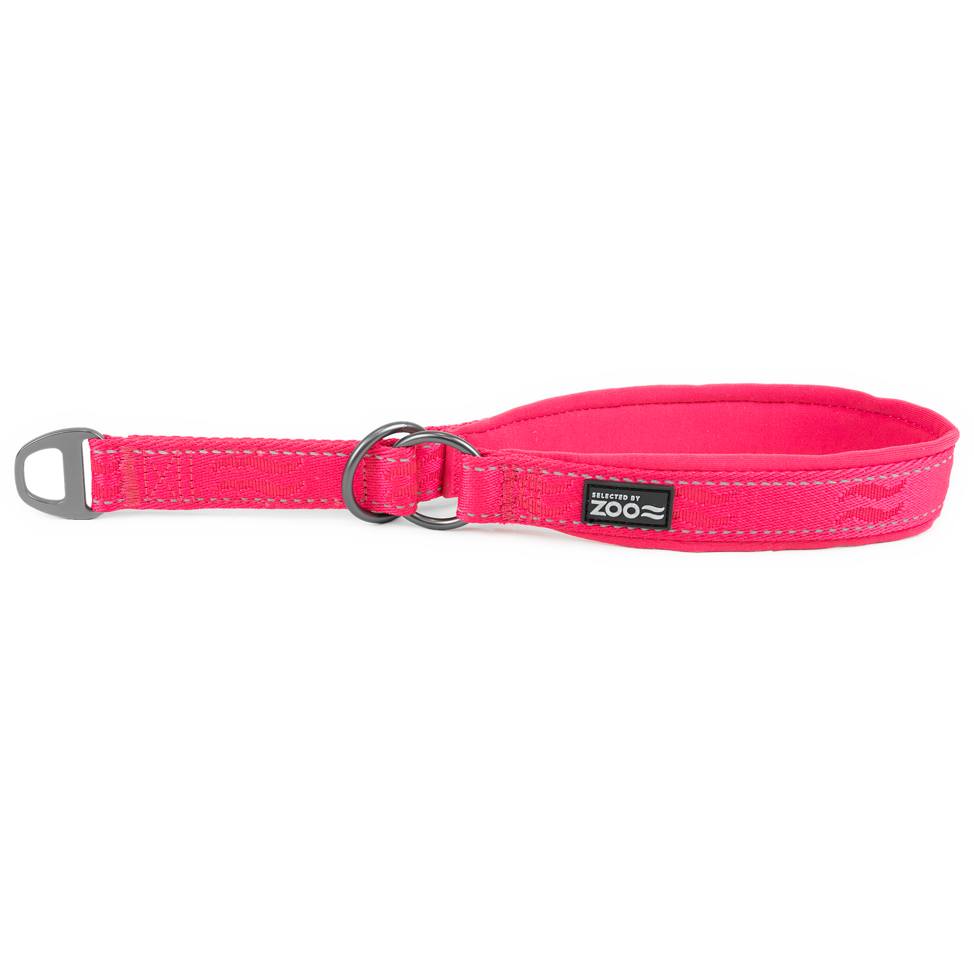 Hundhalsband Rufus halvstryp 25 mm x 45-55 cm Rosa