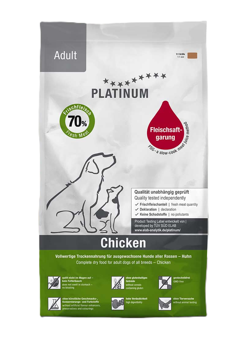 Platinum Adult Chicken - Hundfoder