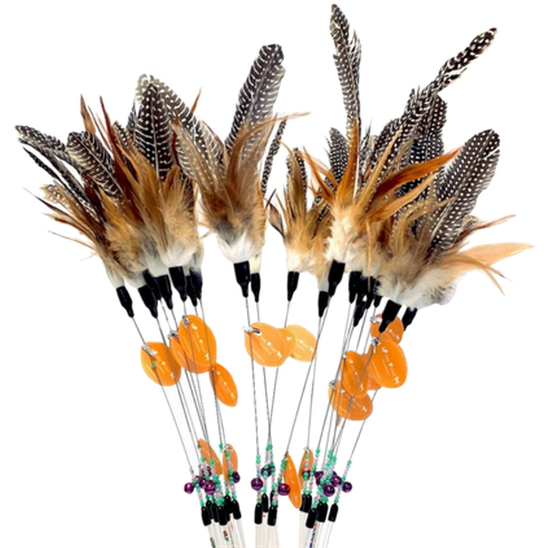 Amy and Carol - Mohawk Cat Teaser - Kattvippa Multicolored 65 cm - Katt - Kattleksaker - ZOO.se
