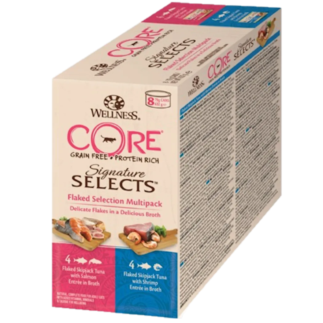 CORE Petfood Signature Selects Flaked Selection Multipack 8 x 79 g