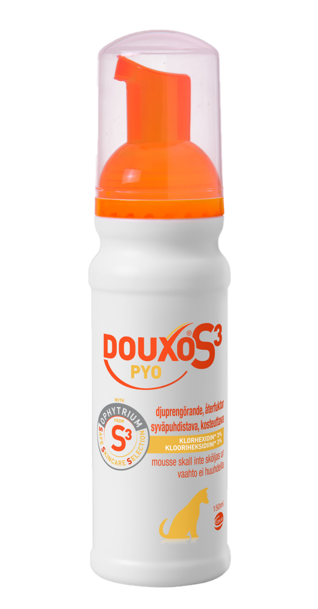 Douxo S3 - Pyo Mousse 150 ml - Hund - Pälsvård Trim & Hundbad - Tassar & Hudvård för hund - ZOO.se
