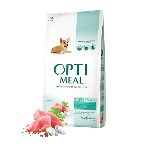Optimeal - Puppy All Breeds Healthy Digestion Turkey Torrfoder Till Hund 20 kg - Hund - ZOO.se
