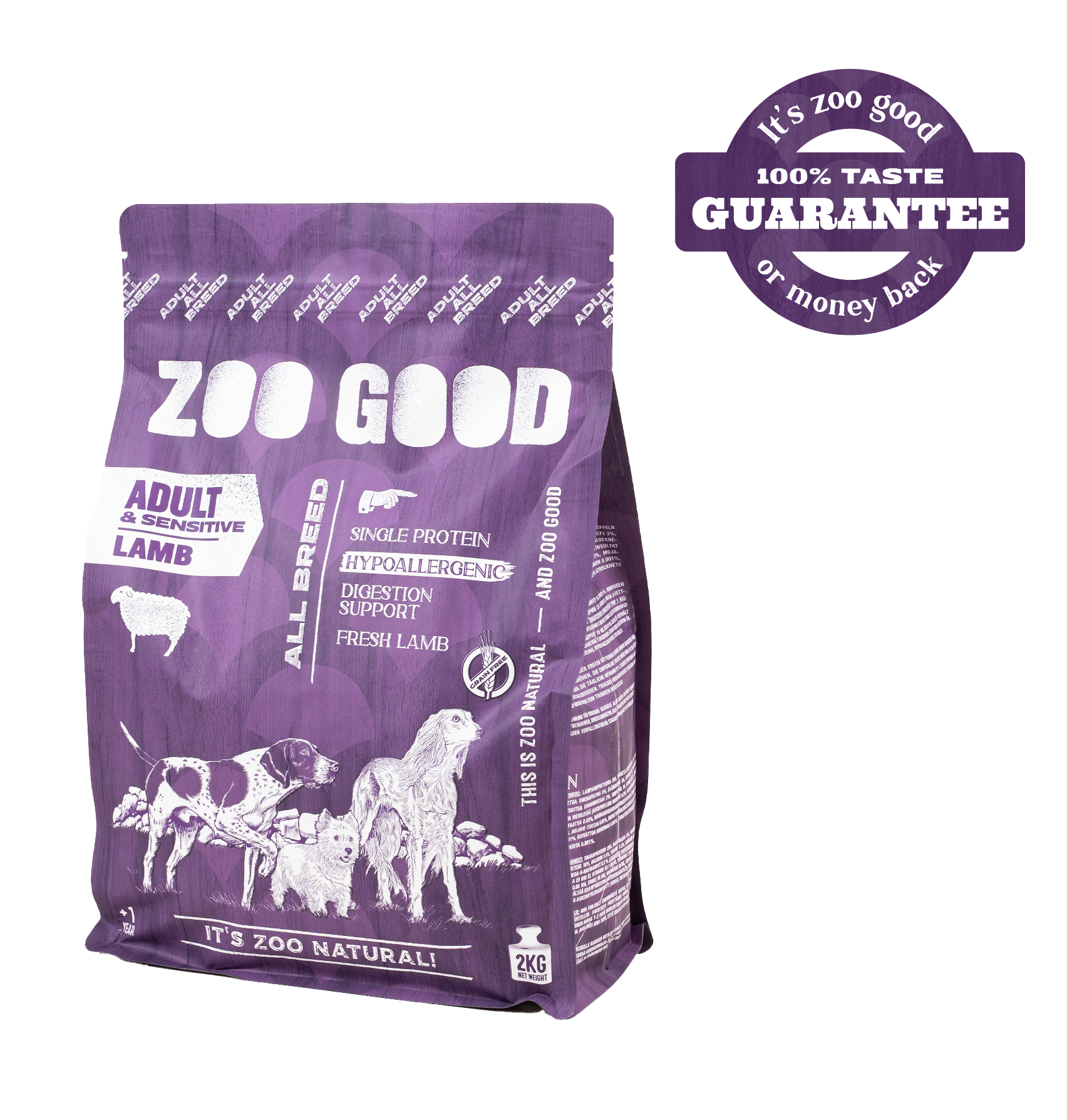 ZOO GOOD - Dog Lamb Adult All Breed Grain Free 2 kg - Hund - Hundmat & hundfoder - ZOO.se