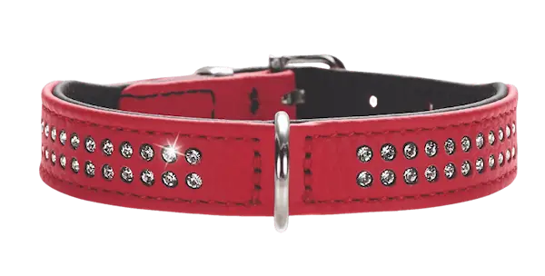 Dog Collar Diamond Petit Red 42 - Neck 35-39cm