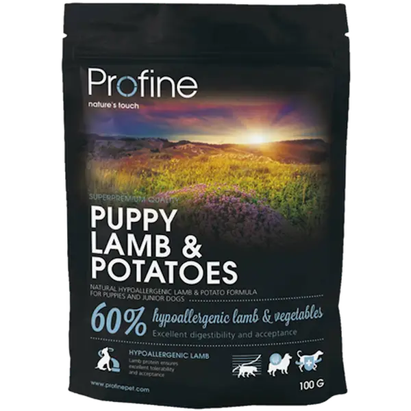 Dog Dry Food Puppy Lamb & Potatoes Black 3 kg