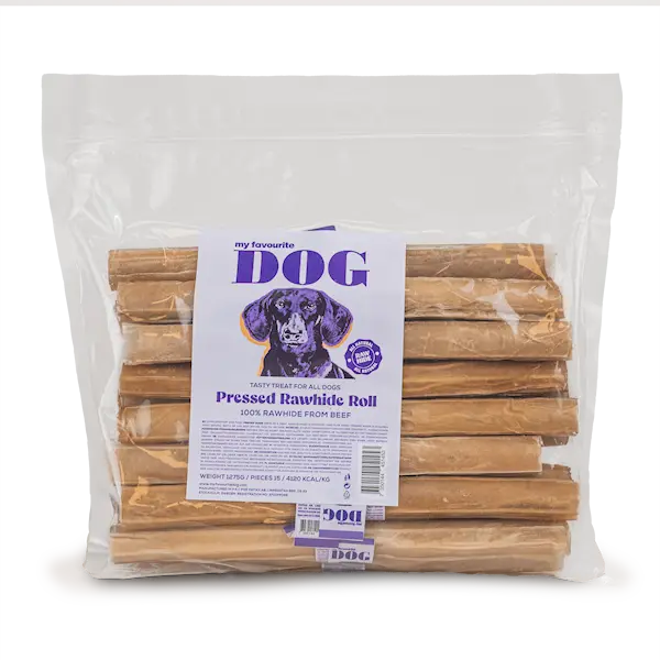 Pressed Rawhide chew Roll - Natural 85 g