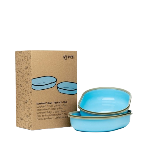 SureFeed - Extra Matskål - Blå / Odelad 2-pack - Katt - Matplats & Vattenfontäner för katt - ZOO.se