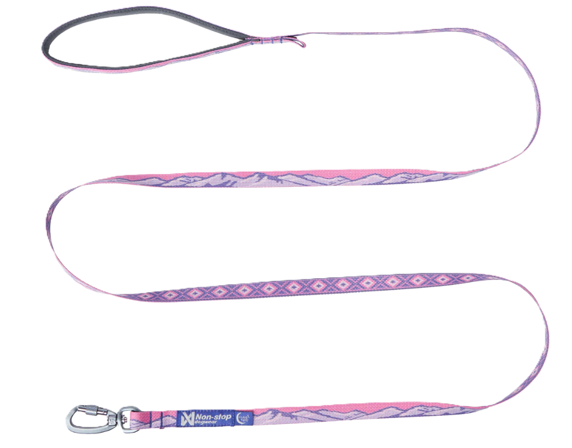 Non-stop dogwear Trail quest leash Rachel Pohl edition 15mm/2m purple/pink