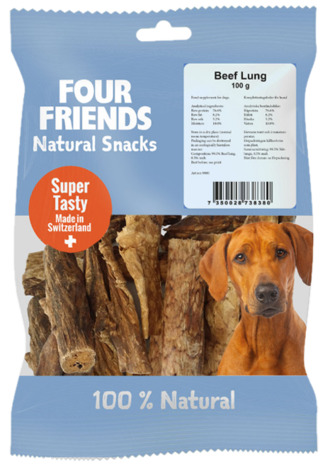 Four Friends Dog Beef Lung 100g