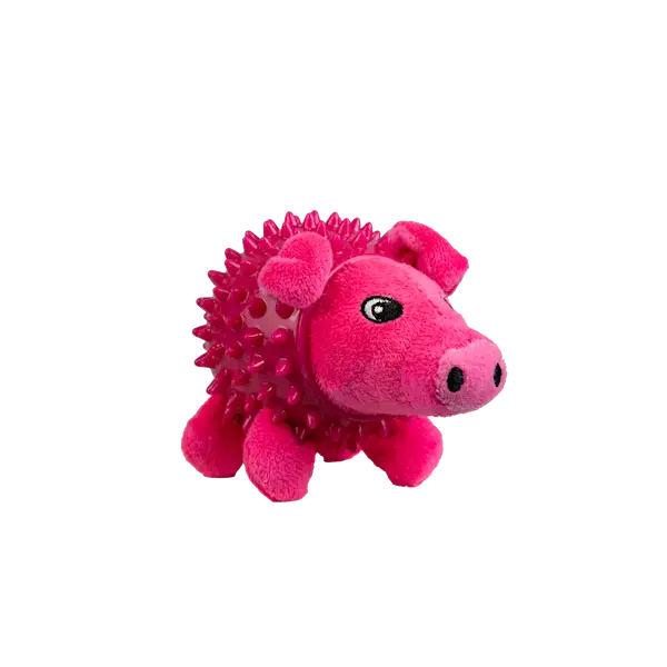 Taggis koiran lelu sika vaaleanpunainen