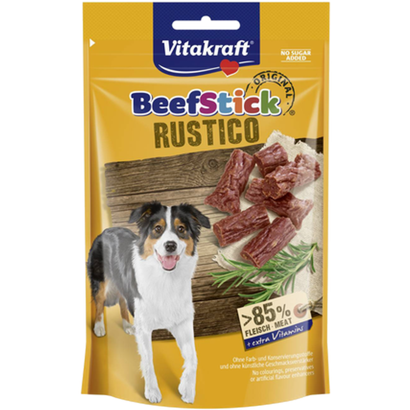 Vitakraft - Dog Beefstick Rustico 55 g - Hund - Hundgodis - Mjuka Tuggstrips - ZOO.se