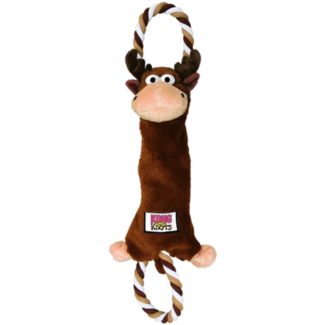 Kong Tugger Knots Moose Dog Toy Brown Medium/Large