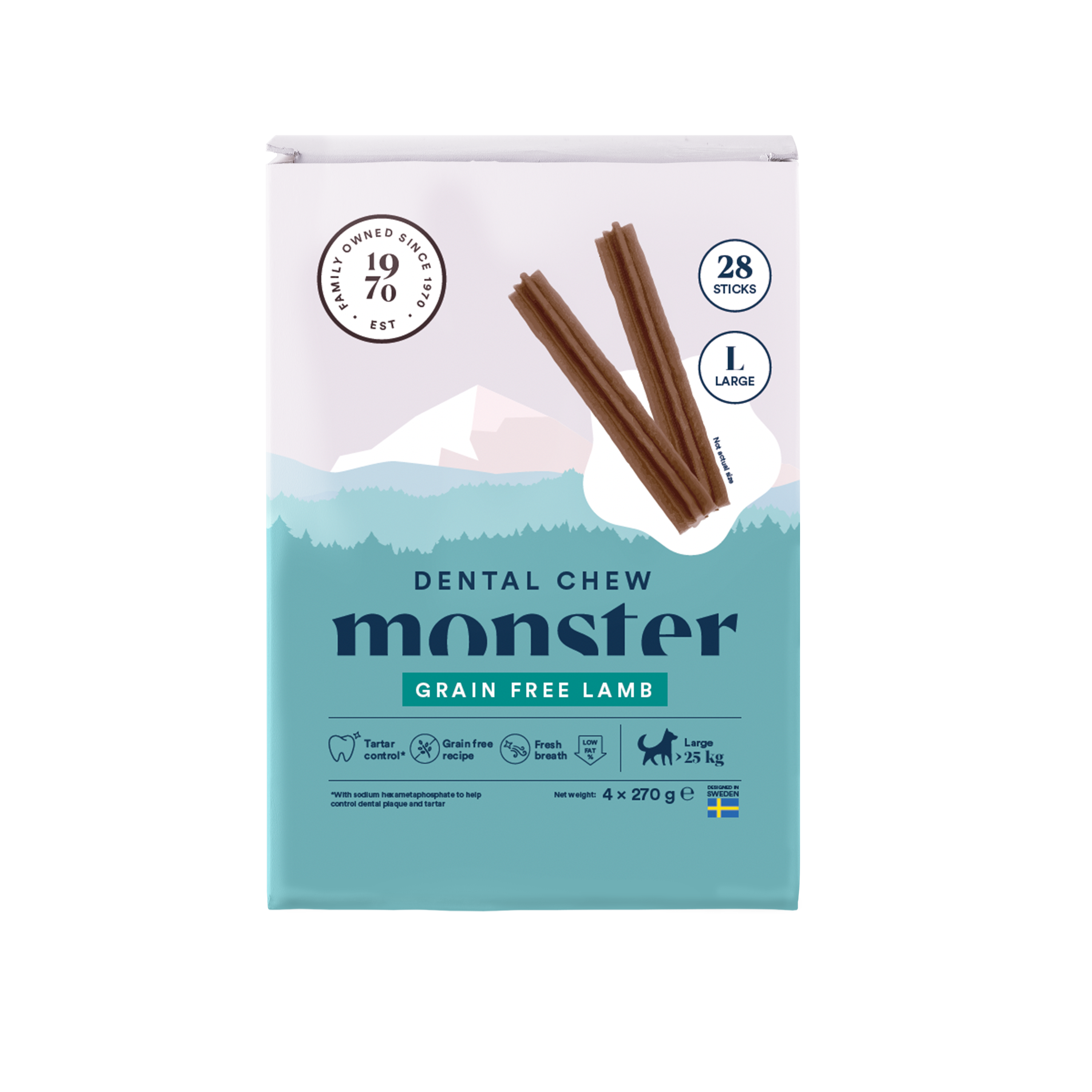 Dog Dental Chew Lamb Large Month 28 st 1080 g