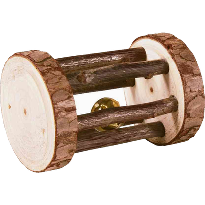 Natural Living Playing Roll with Bell Brown 7 cm