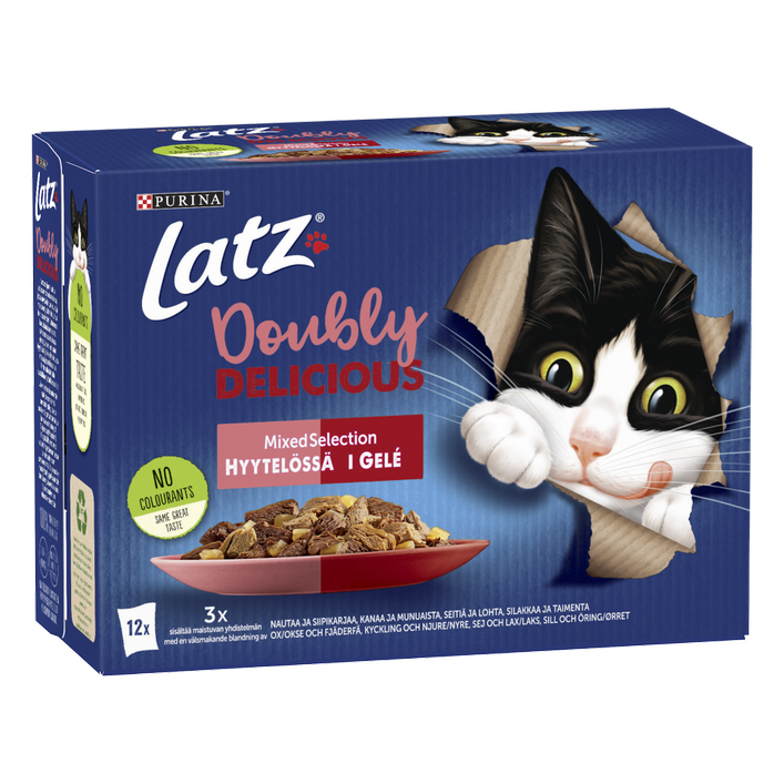 Latz Agail Doubly Delicious i géle 12 x 85 g - Katt - Kattfoder & kattmat - Blötmat & våtfoder till katt - Purina Latz - ZOO.se