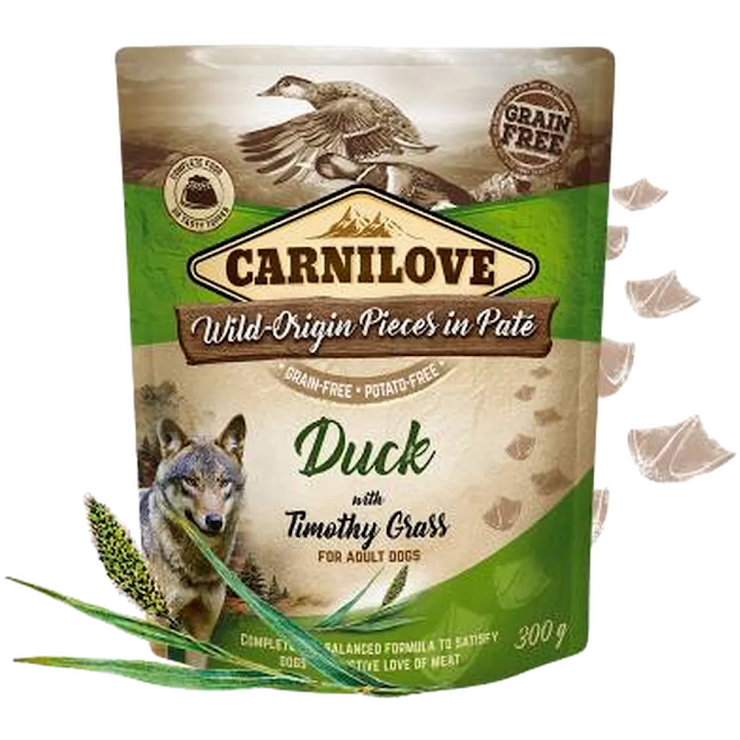 Carnilove Dog Pouch Paté Duck with Timothy Grass
