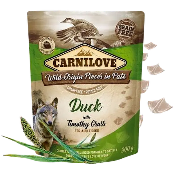 Dog Pouch Paté Duck with Timothy Grass