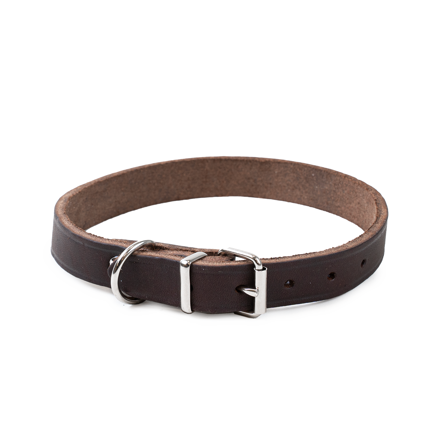 Selected by ZOO Läderhalsband Hera ställbart Brunt