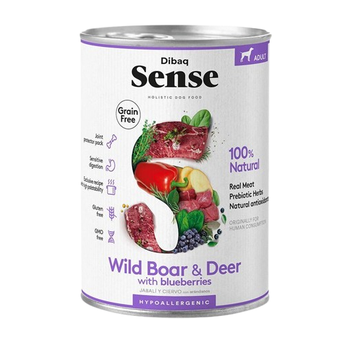 DIBAQ - Sense spannmålsfri Vildsvin & Hjort 380 g - Hund - Hundmat & hundfoder - ZOO.se