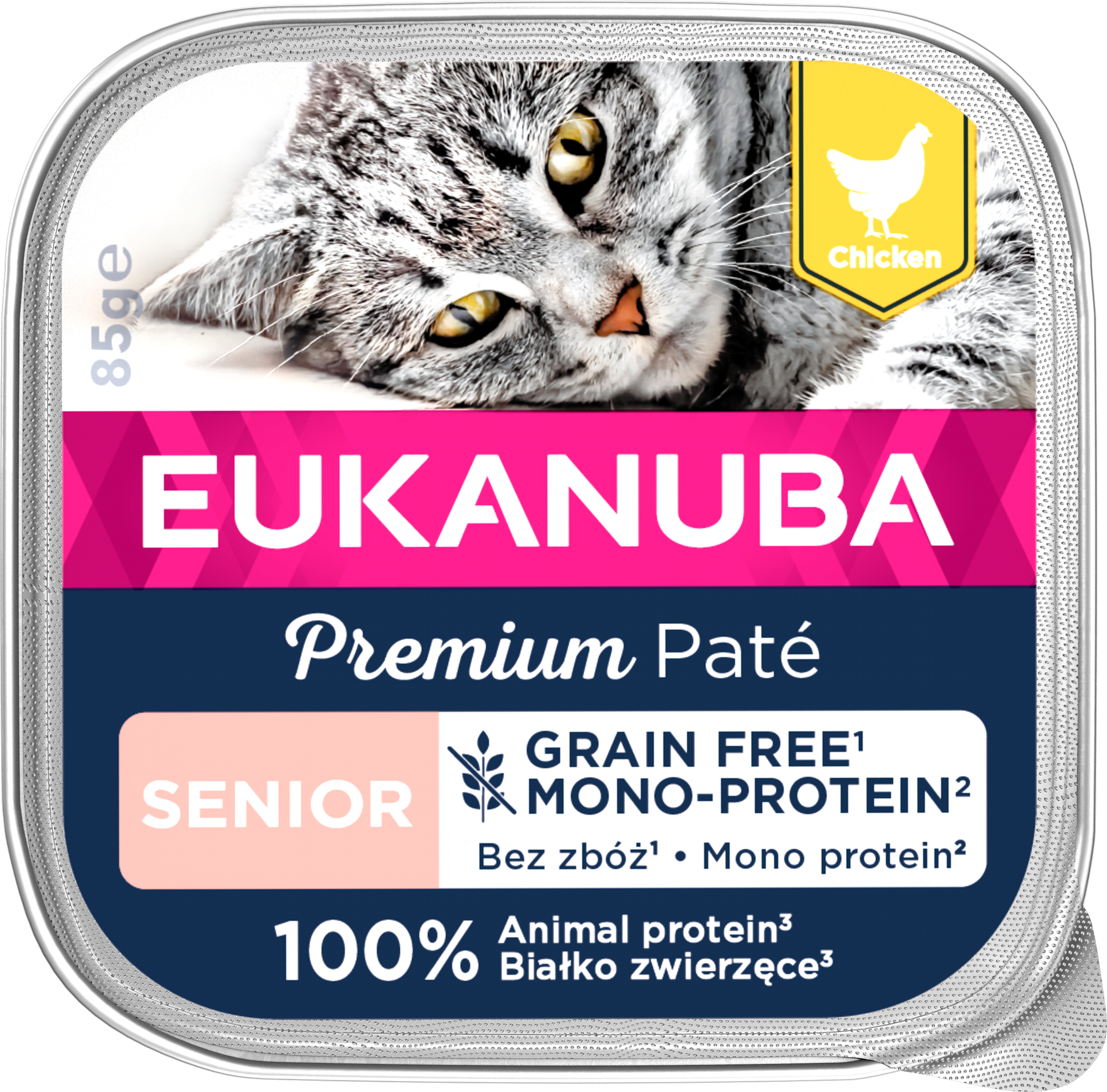 Eukanuba - Cat Grain Free Senior Chicken Paté Mono 85 g - Katt - Kattfoder & kattmat - ZOO.se