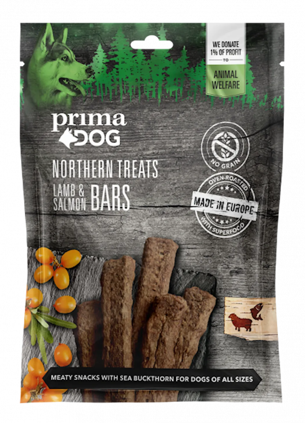 Prima Dog Northern Treats Bars Lamm & Lax 80 g