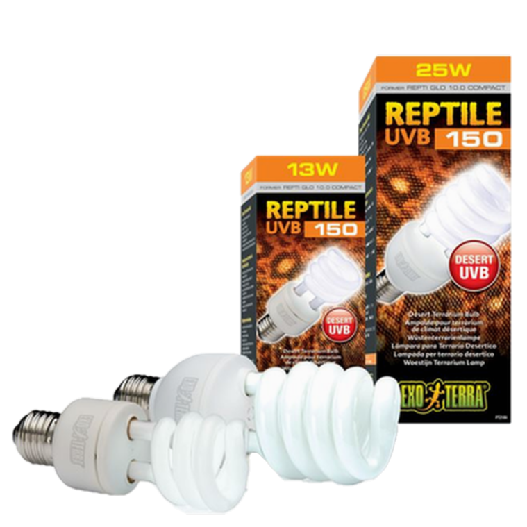 Exoterra - Reptile UVB150 10.0 - Desert Terrarium Bulb Black 25 W - Matelijat - Terraariovalaistus - UV-lamput