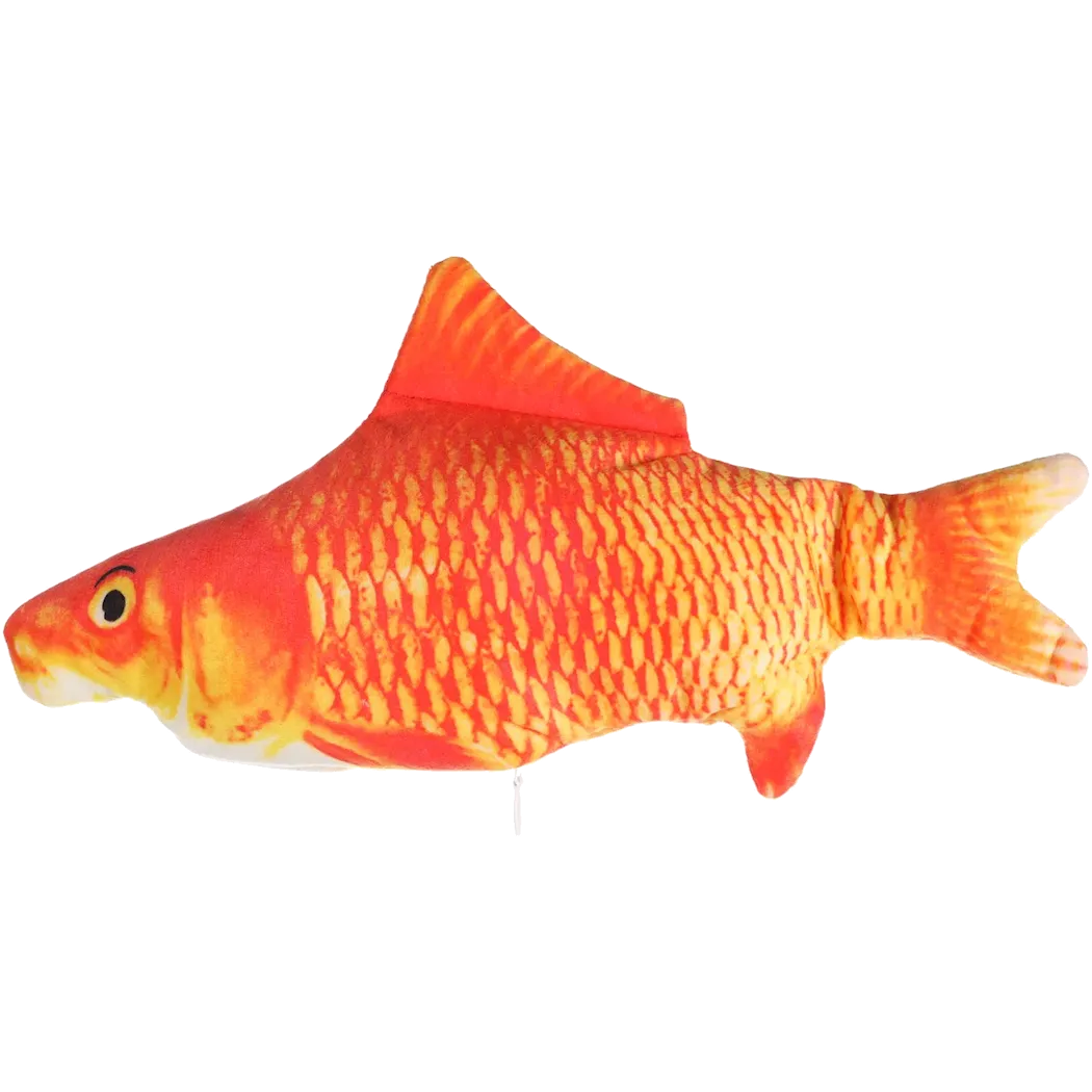 Cat Toy Flounder Moving Fish Orange/Gray 30 cm