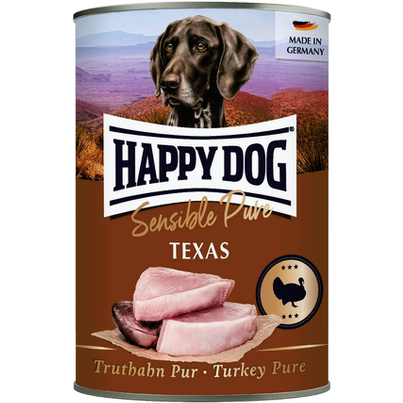 Happy Dog - Sensible Pure Texas 100% Kalkon 400 g - Koirat - Koiranruoka - Märkäruoka