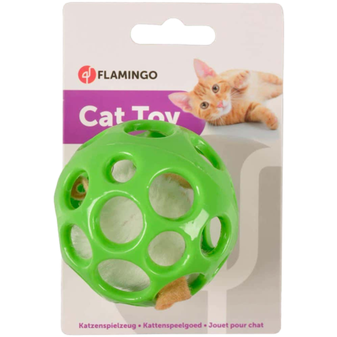Cat Ball With Holes + Squeaking Mouse Green 1 st
