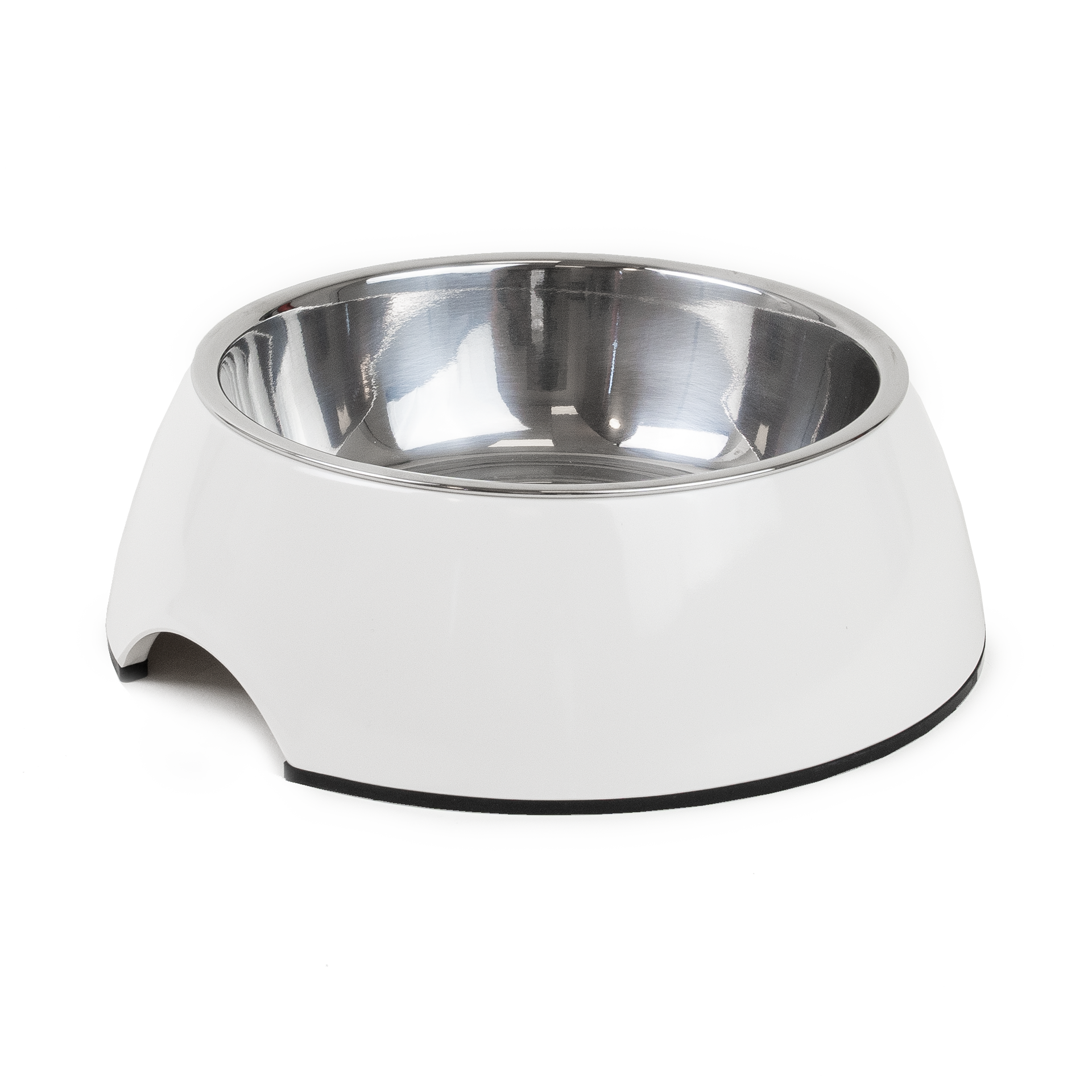 Selected by ZOO - Matskål Solid Vit M 350ml, 17,5x6,5cm - Hund - Matplats & Vattenautomater för hund - ZOO.se