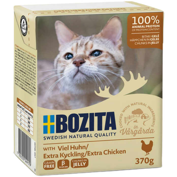 Kyckling i gelé 370 g - Katt - Kattfoder & kattmat - Blötmat & våtfoder till katt - Bozita Katt - ZOO.se